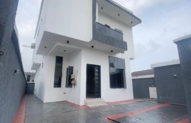 FULLY DETACHED DUPLEX WITH A SPACIOUS LIVING ROOM, TV CONSOLE AND BQ AT SANGOTEDO AJAH LAGOS.