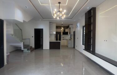 FULLY DETACHED DUPLEX WITH A SPACIOUS LIVING ROOM, TV CONSOLE AND BQ AT SANGOTEDO AJAH LAGOS.