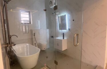 FULLY DETACHED DUPLEX WITH A SPACIOUS LIVING ROOM, TV CONSOLE AND BQ AT SANGOTEDO AJAH LAGOS.